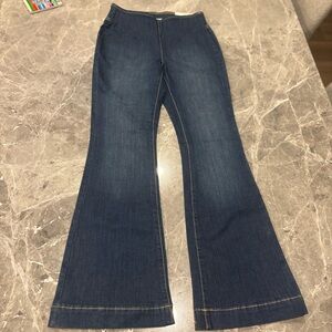 NWT INC International Concepts High Waisted Flare Jeans Dark Indigo Wash Sz 2P